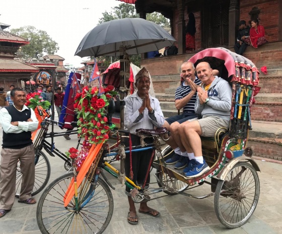 Chitwan-Kathmandu: 175 km & approx. 5-6 hours drive: Rickshaw ride at Old Kathmandu Durbar area: 2 hours (B)
