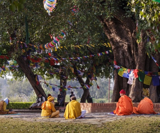 Fly to Lumbini (20 minutes flight): Visit Mayadevi Temple & meditate under Bodhi Tree: 2-3 hours 