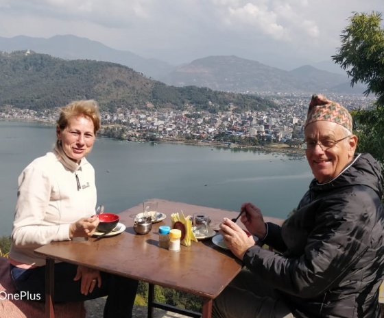 Trek to Nayapool then drive to Pokhara: 6 hours trek, 1 hour drive (B, L)