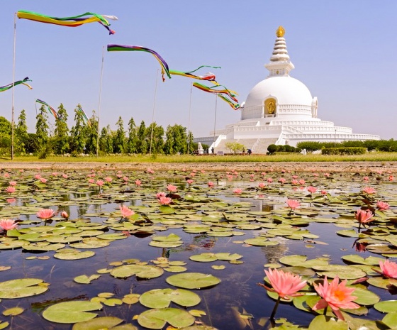 Fly to Lumbini: Visit Mayadevi temple & meditate under bodhi tree