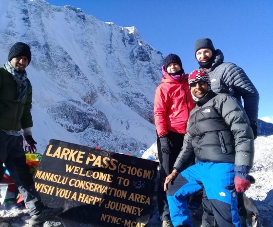 Trek from Samdo to Dharamsala/Larkya B. C. (4460m/14, 628ft) approx. 11kms: 4 - 5 hours (B, L, D) 
