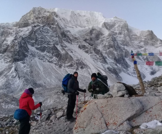 Excursion towards Kanchenjunga base camp, overnight at Pangpema (5,143/16,873ft): 6 -7 hours
