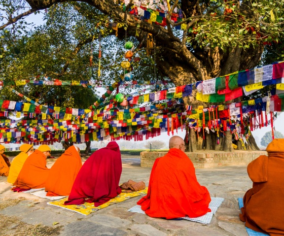 Drive to Lumbini (Drive: 6-7 hrs) & Visit Mayadevi Temple & meditate in Bodhi (B)