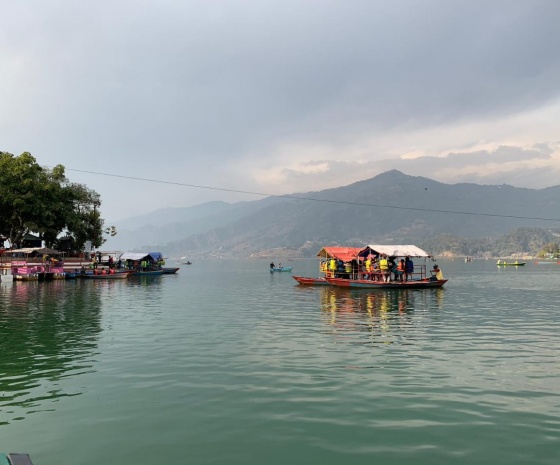 Sightseeing at Pokhara city & Boating: Visit Tibetan Refugee Camp & Participate in chanting program at Monastery: 5-7 hours & 1 hour boating (B)