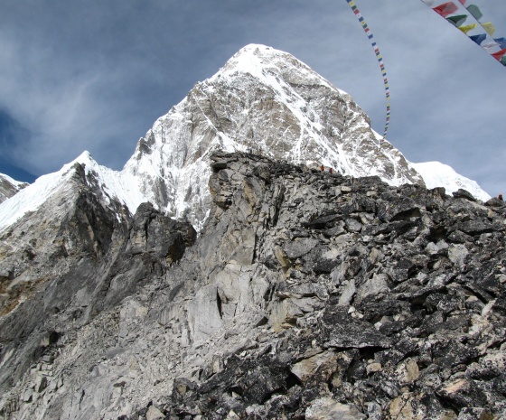 Early morning excursion to Kala Patthar (5545m) 3-4 hrs- Trek down to Pheriche (4280 m/14,070 ft): 4-5 hrs (B, L, D)