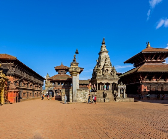 Drive to Kathmandu, further drive to Bhaktapur (1401m/4597ft) (approx. 190km & 6-7 hrs’ drive) (B)