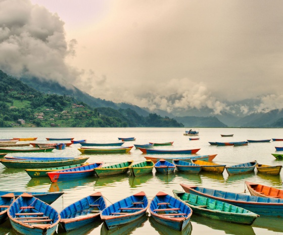 Drive to Pokhara 900m altitude, 6 to 7 hours drive depending on traffic. Boating at Phewa Lake & vis