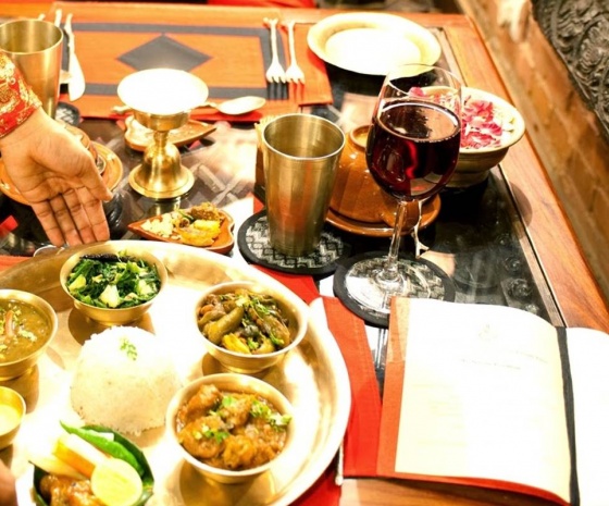 Fly back Paro- Kathmandu: Evening Krishnarpan Dinner at exquisite boutique hotel, Dwarika’s  